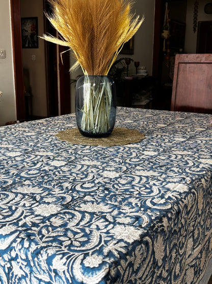 Blue Blossom Table Cover