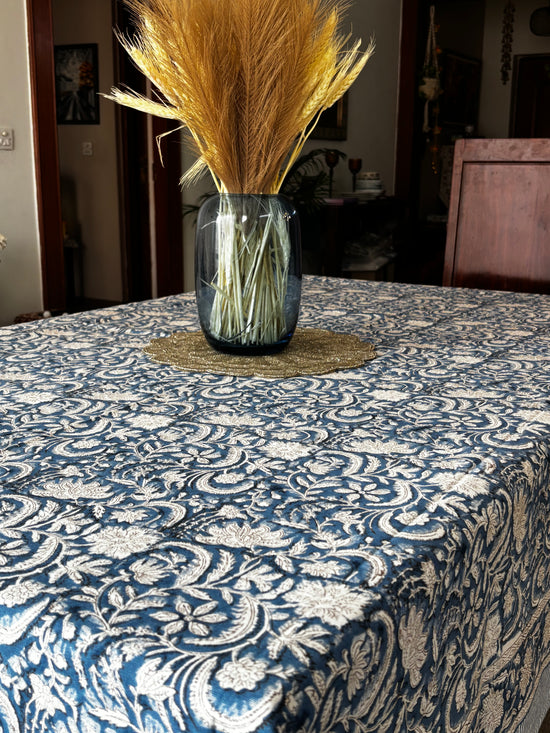 Blue Blossom Table Cover