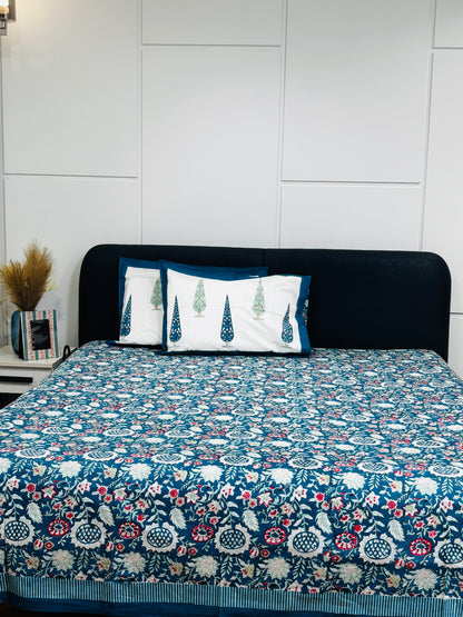 Azure Grove Bedsheet