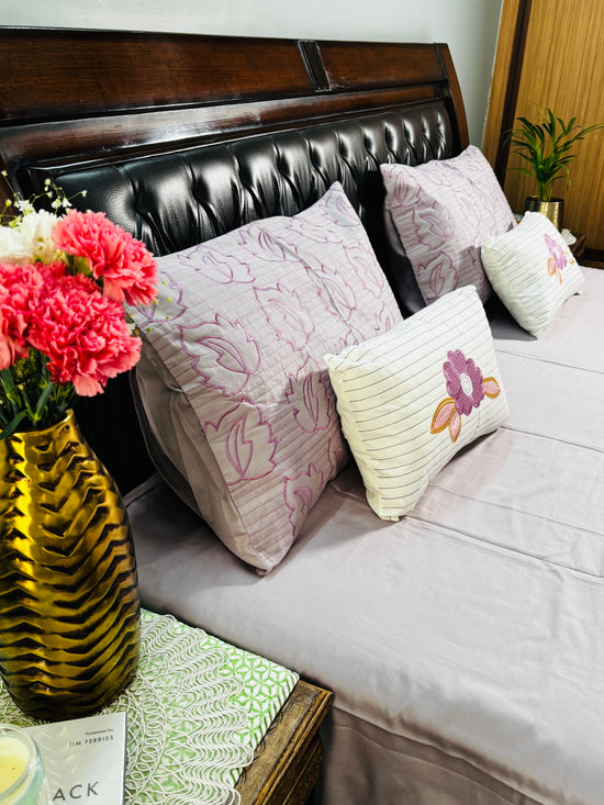 Aurora Dream Embroidery Bedsheet Set