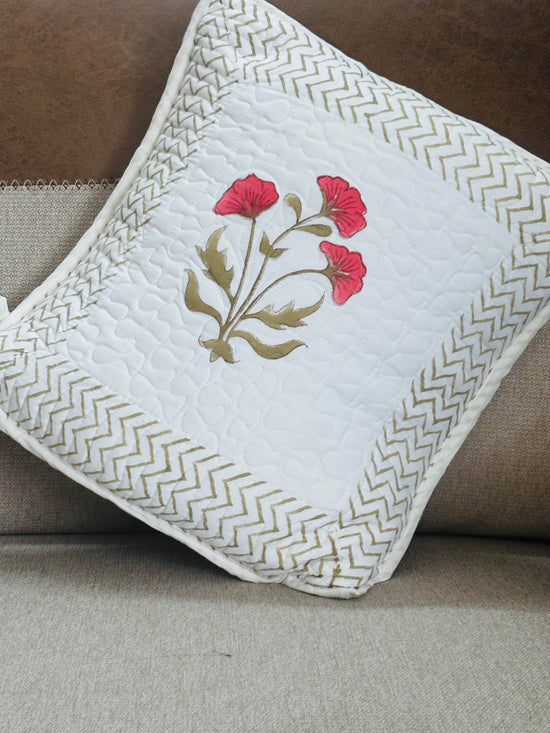 Gulabi Guldasta Cushion Covers (Set Of 2)
