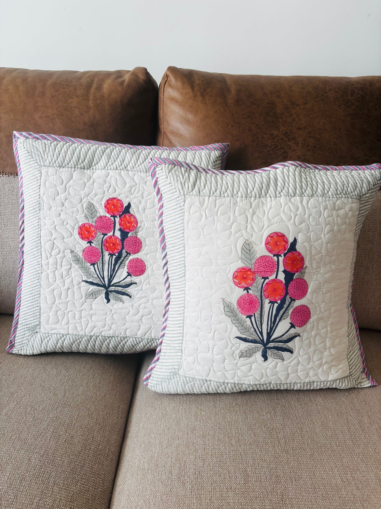 Jaipuri Guldasta Cushion Covers (Set Of 2)