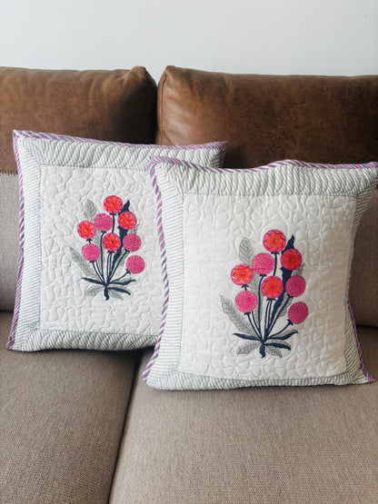 Jaipuri Guldasta Cushion Covers (Set Of 2)