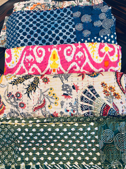 Rangrez Kantha Bed Cover