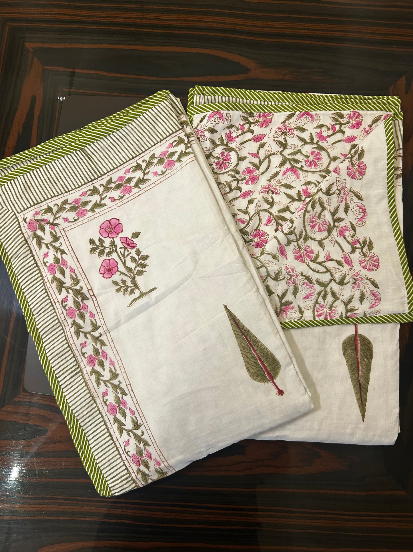 Blush Blossom Reversible Dohar Set (Set of 2)