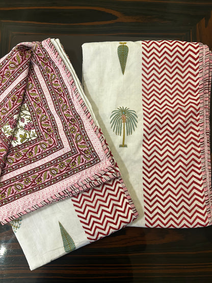 Palm Grove Reversible Dohar Set (Set of 2)