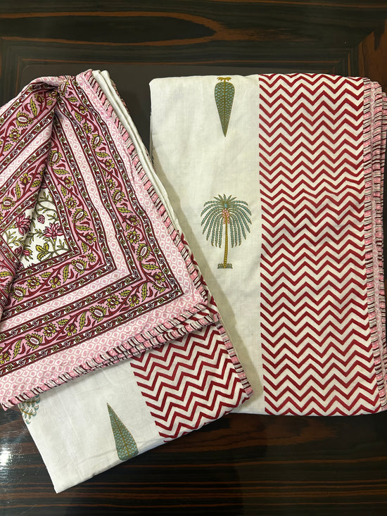 Palm Grove Reversible Dohar Set (Set of 2)