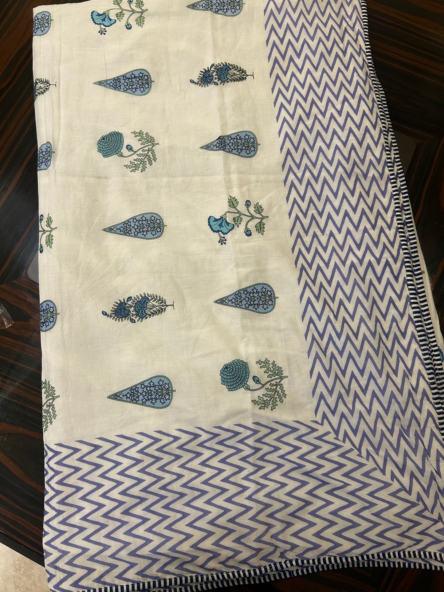 Indigo Meadow Jaipuri Cotton Dohar ( Double Bed)