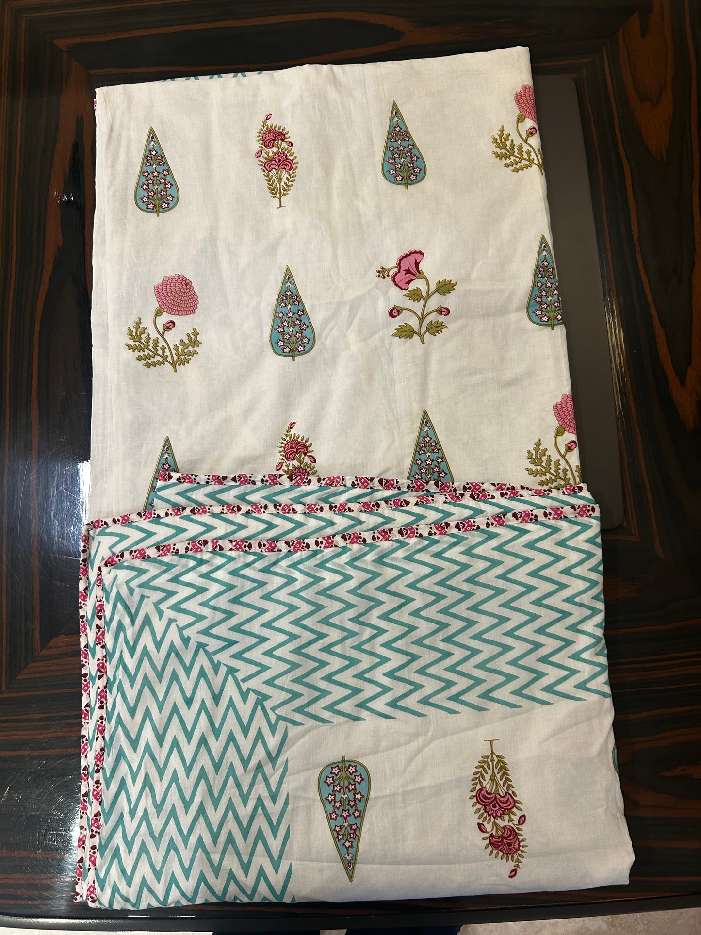 Emerald Buta Jaipuri Cotton Dohar ( Double Bed)