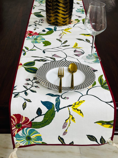 Vibrant Floral Table Runner