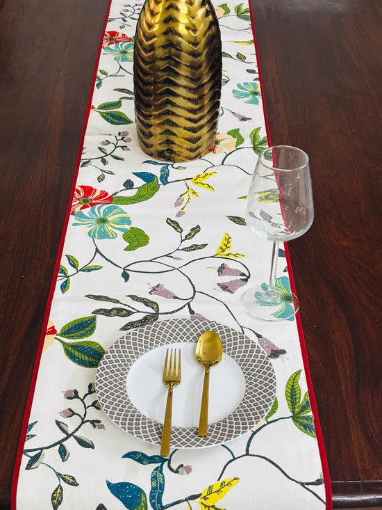 Vibrant Floral Table Runner