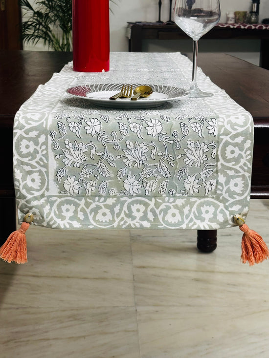 Grey Elegance Table Runner