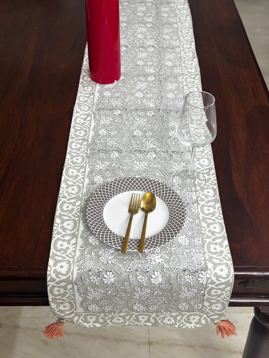 Grey Elegance Table Runner