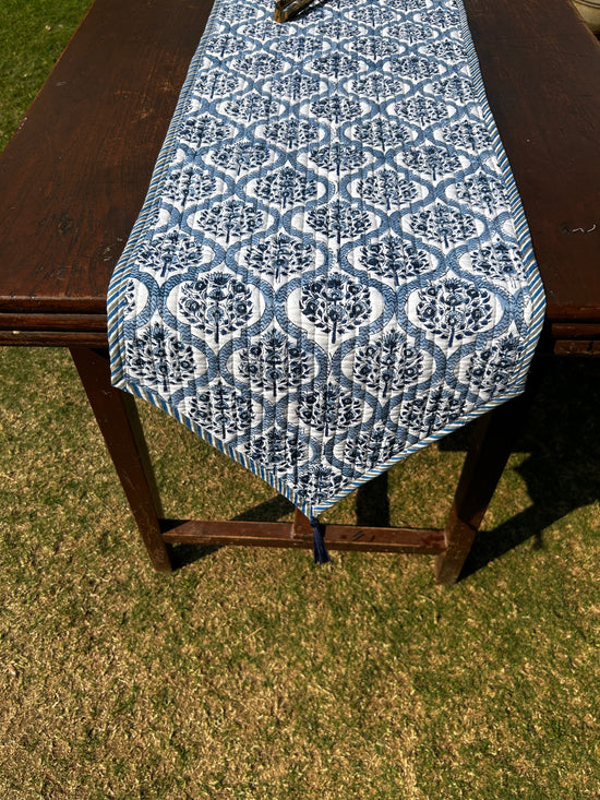Floral Retreat Table Runner ( Indigo)