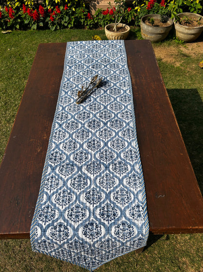 Floral Retreat Table Runner ( Indigo)