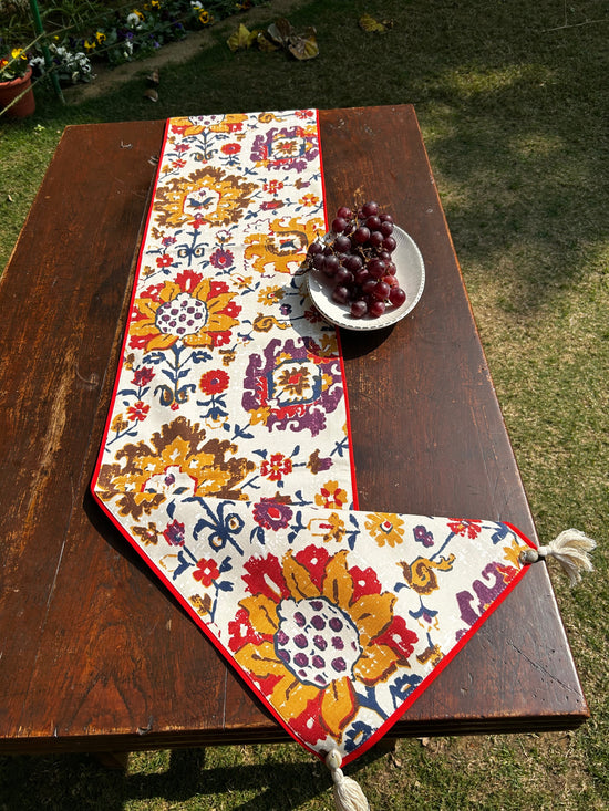Sunburst Orange Table Runner