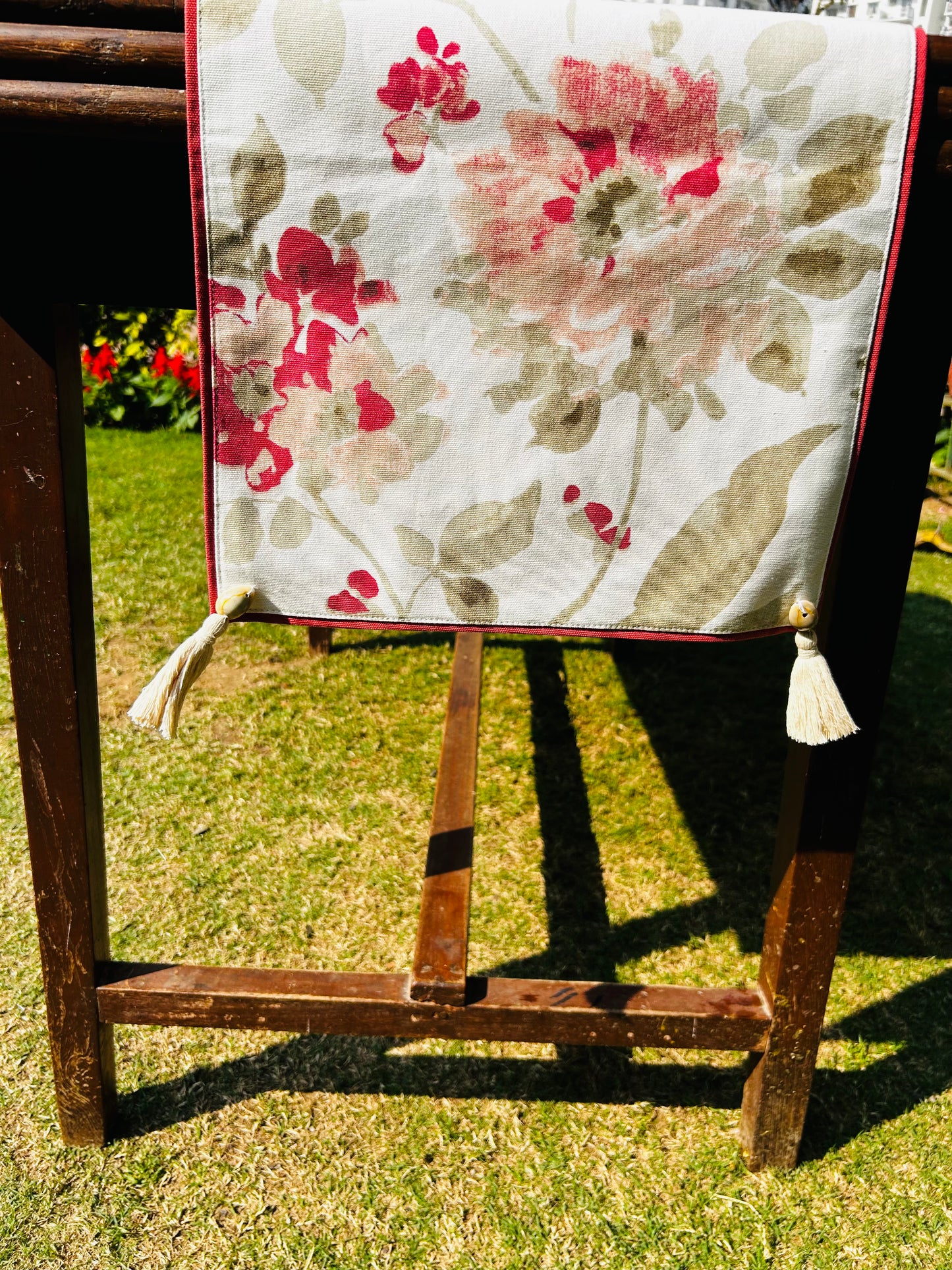 Pink Floral Table Runner