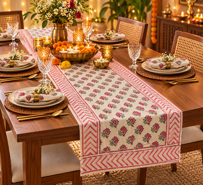 Gulabi Gulnaar Table Runner