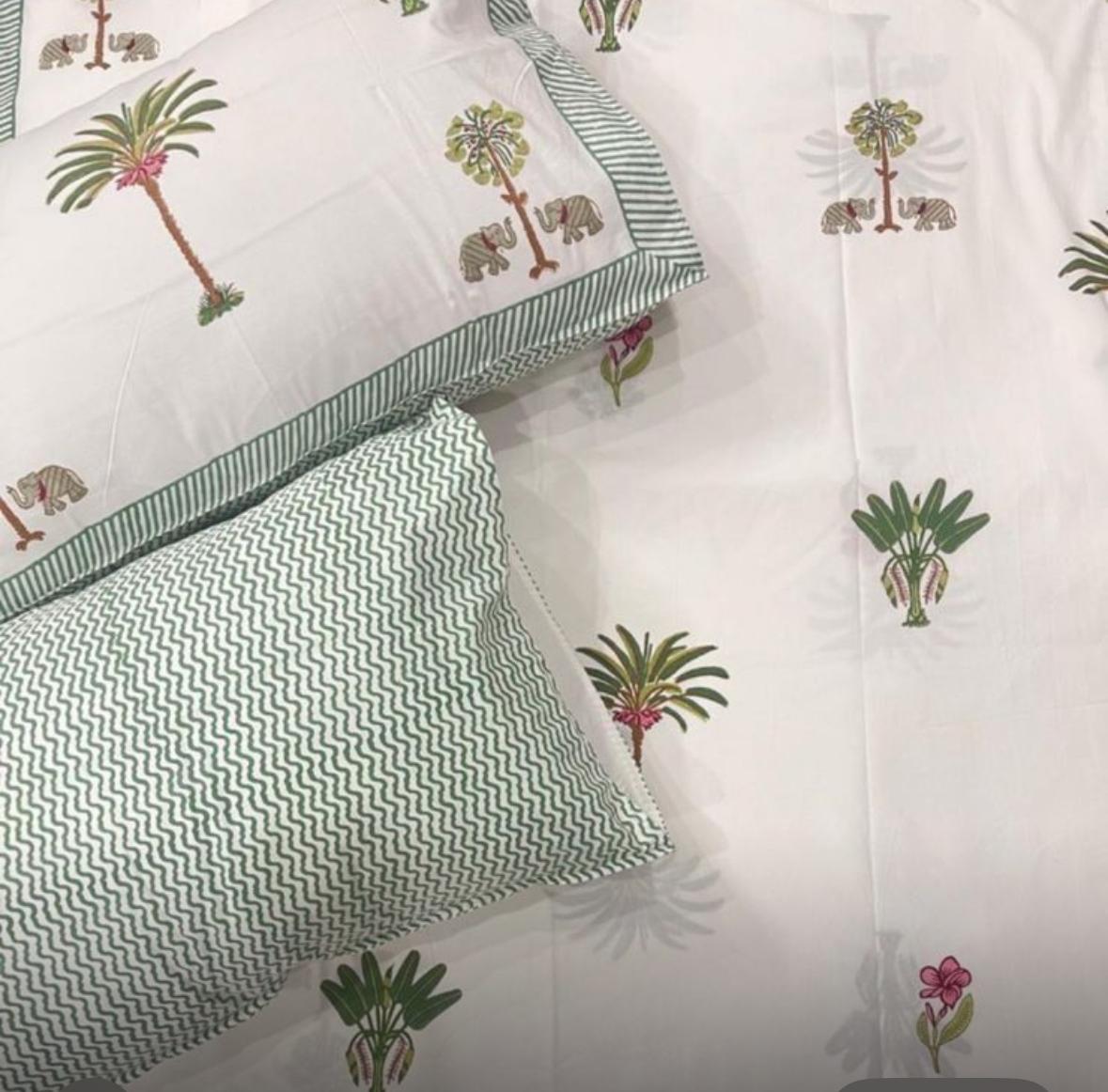Van Vihar Handblock Bedsheet