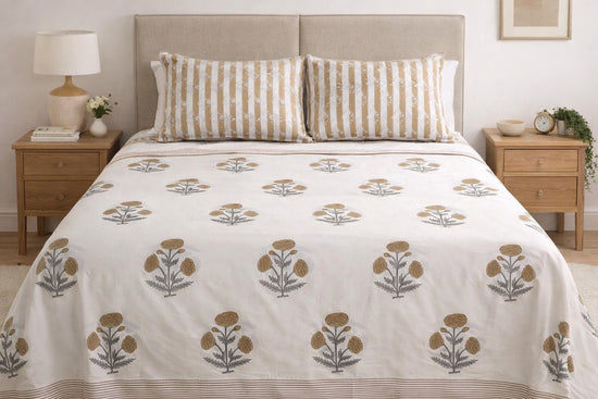 Sunehri Bloom Bedsheet