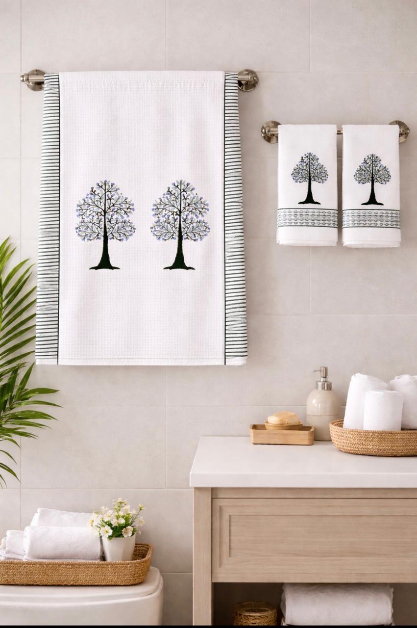 Whispering Tree Waffle Towel Set