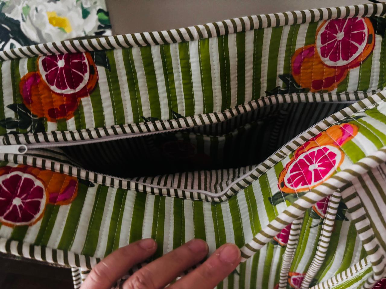 Zest Stripe Tote Bag