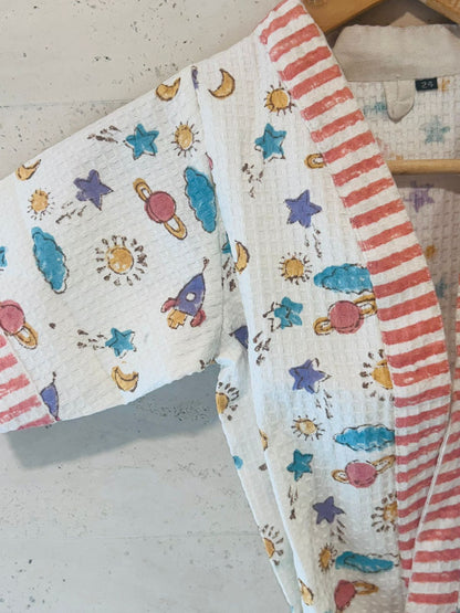 Cloud  & Stars Kids Bath Robe (5-8 year old)