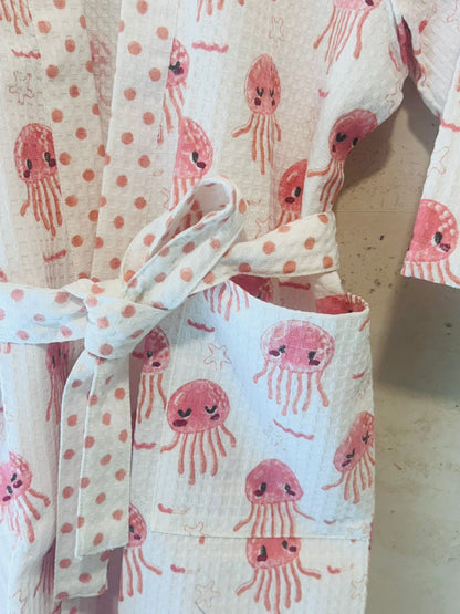 Peachy Jellyfish Kids Bath Robe ( 2- 4 years)