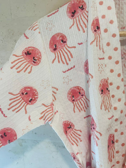 Peachy Jellyfish Kids Bath Robe ( 2- 4 years)