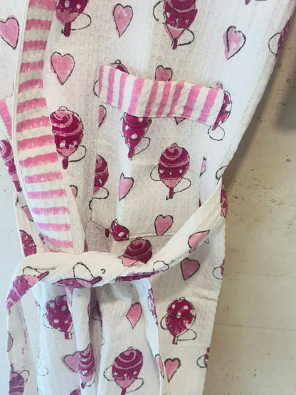 Pink Whirlwind Kids Bath Robe (5 -8 years)