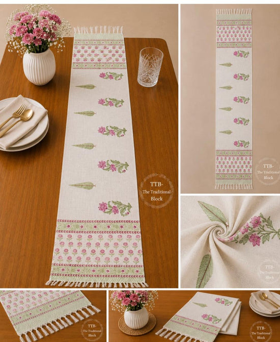 Festive Floral Table Runner