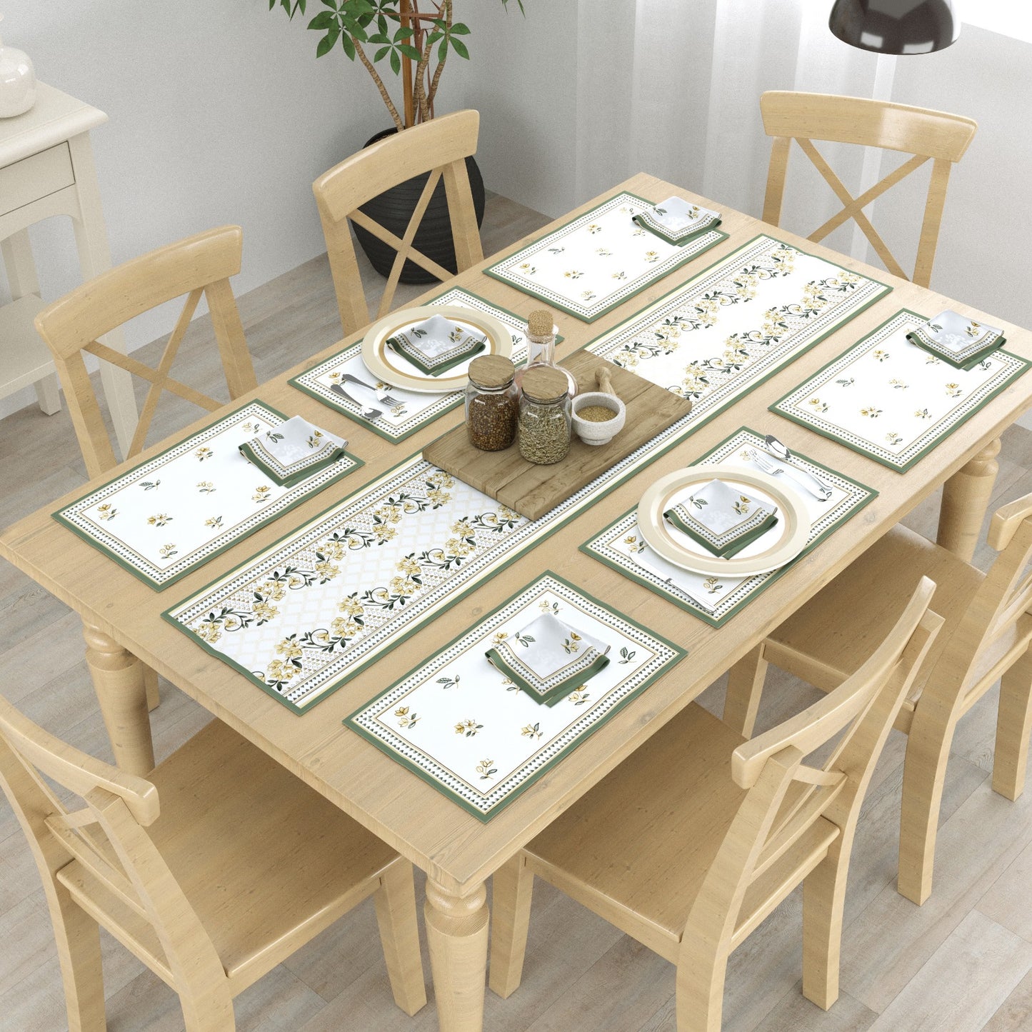 Aangan Phool Table  Runner Set