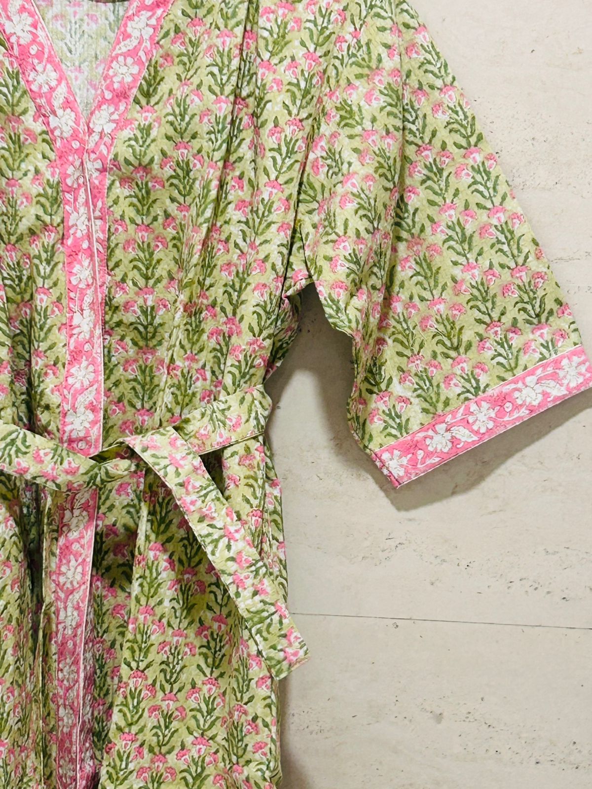 Blush Meadow Waffle Bath Robe