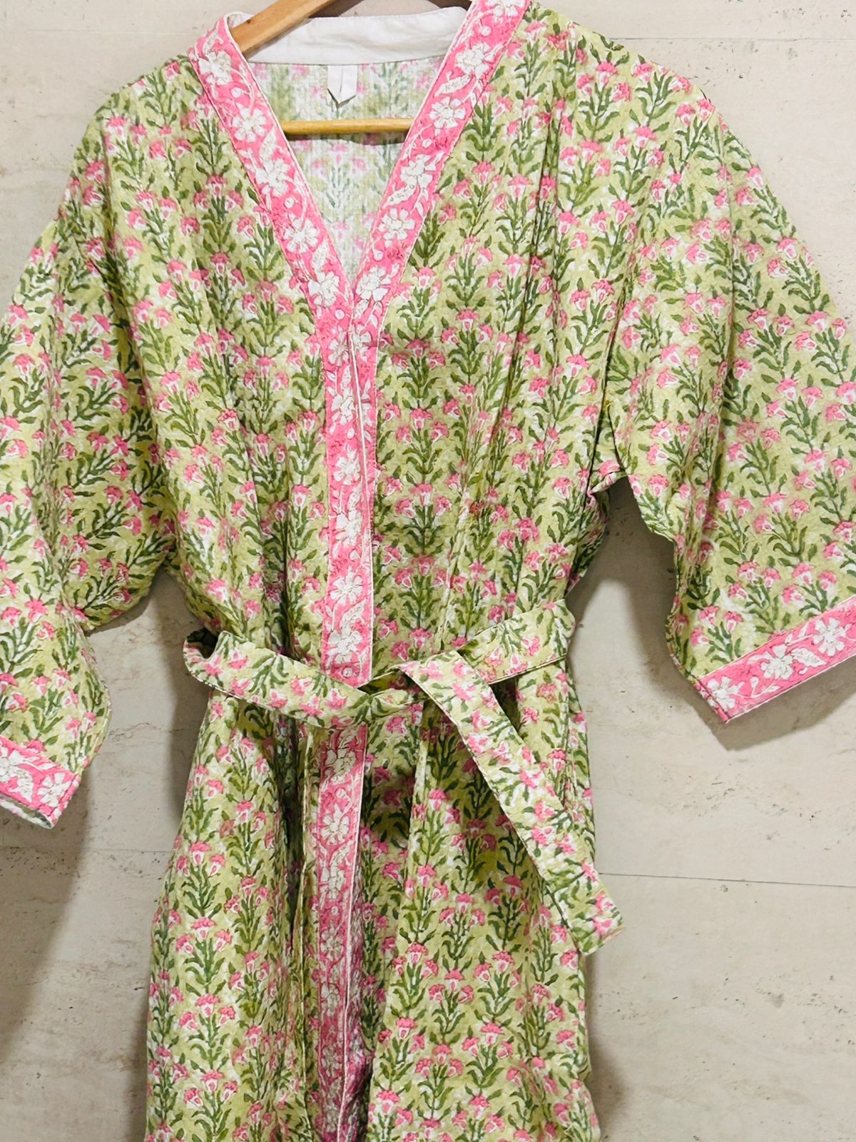 Blush Meadow Waffle Bath Robe