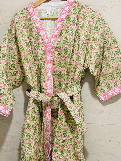 Blush Meadow Waffle Bath Robe