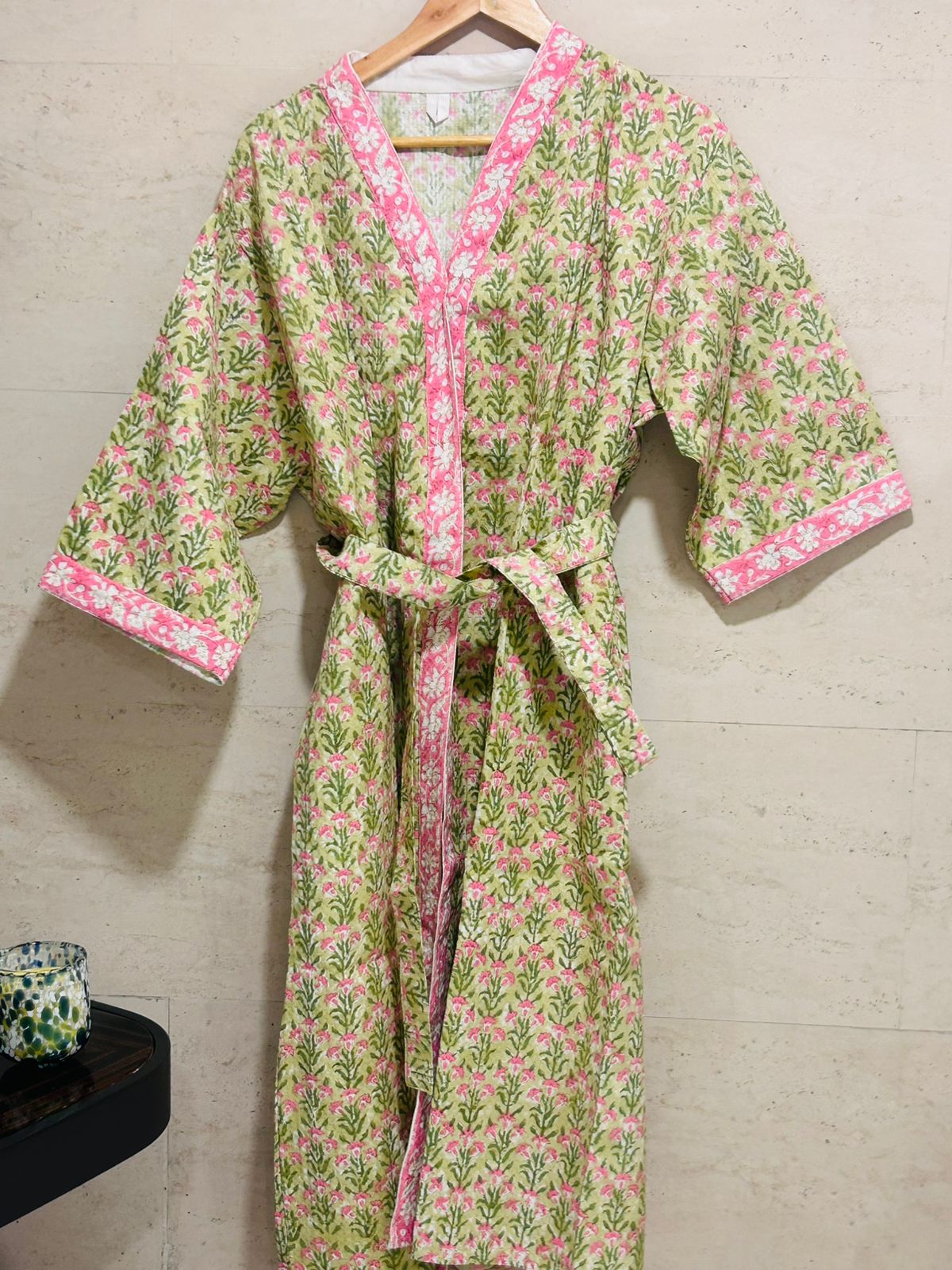Blush Meadow Waffle Bath Robe