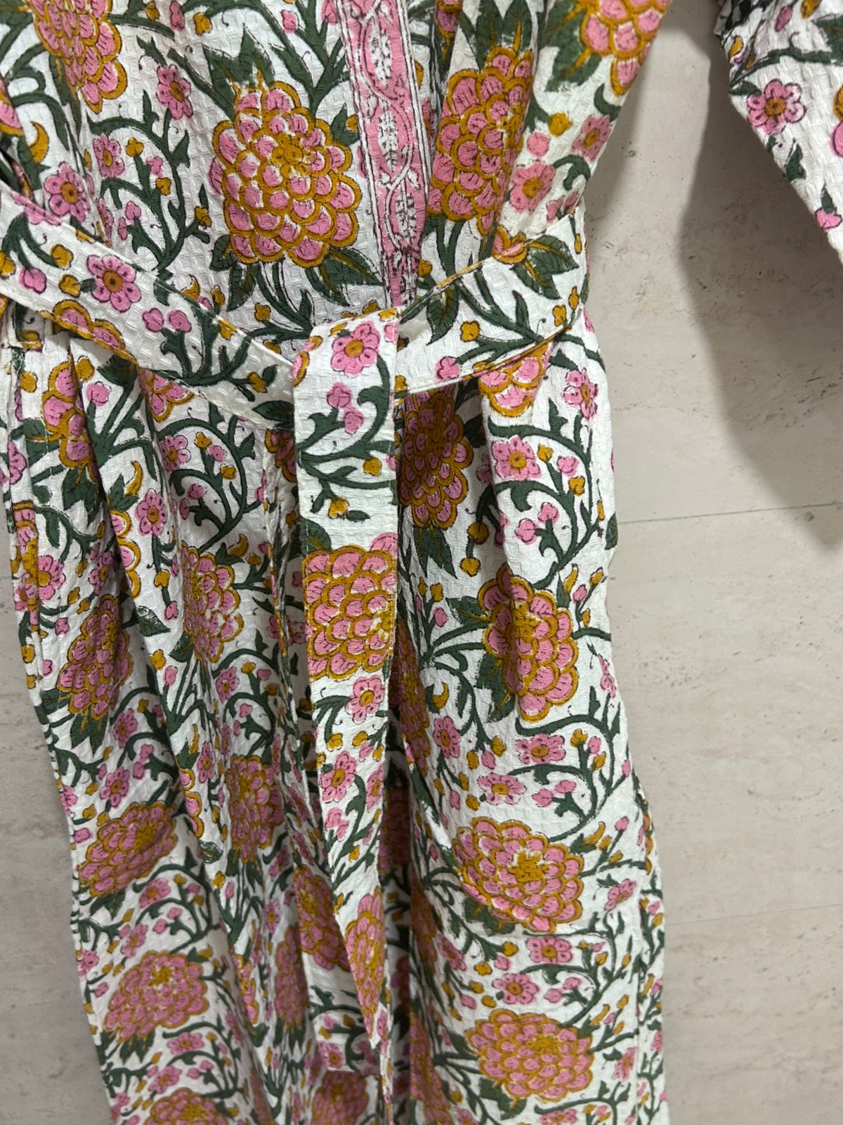 Marigold Bloom Waffle Bath Robe