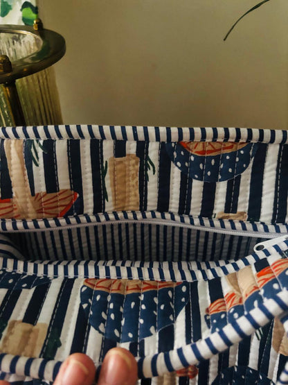 Shroom Stripe Medium Size Tote Bag