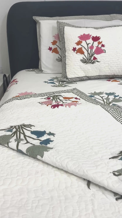 Meadow Bloom Bedding set ( Bedsheet & Double Bed Dohar )