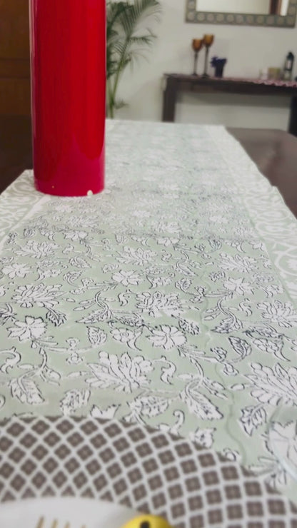 Grey Elegance Table Runner