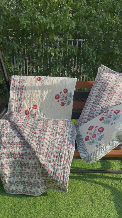 Timeless Grace Quilted Bed Cover