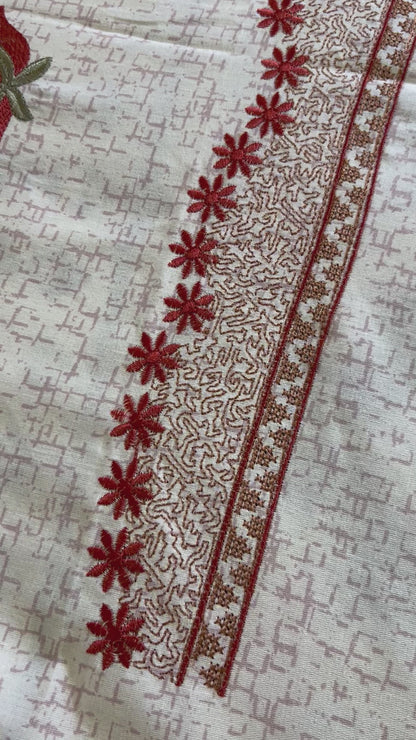 Double Bed Sheet : Embroidered
