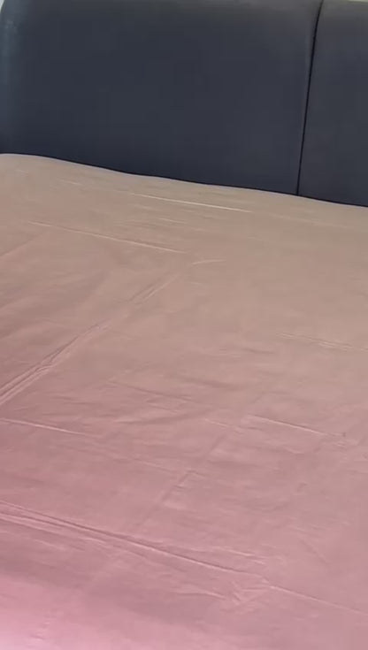 Double Bedsheet:  Cotton Tea Rose and Cream