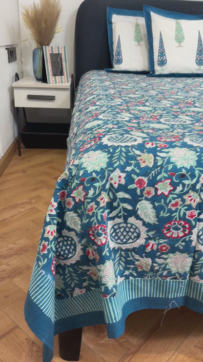 Azure Grove Bedsheet