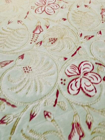 Mint Blossom Table Cover